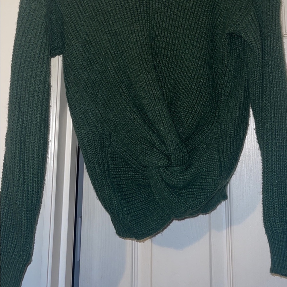 Small green sweater!